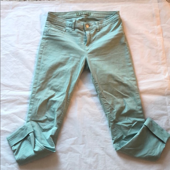 J Brand Denim - J Brand Skinny Leg Mint Green Jeans Size 28